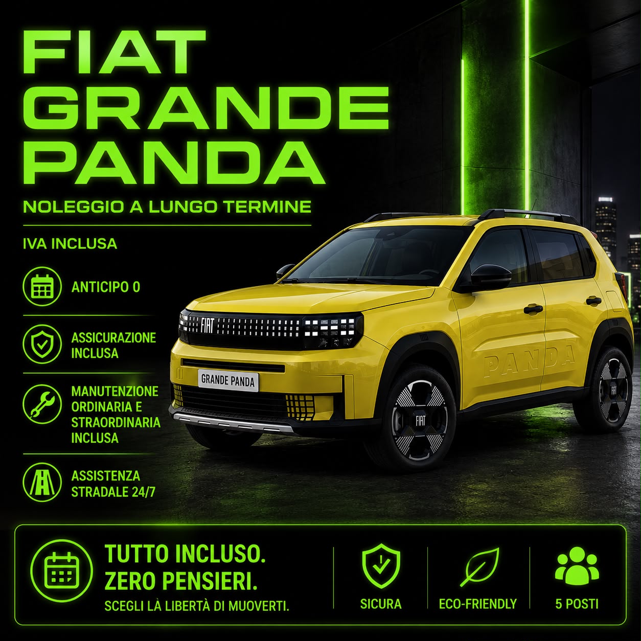 Fiat Grande Panda - noleggio a lungo termine